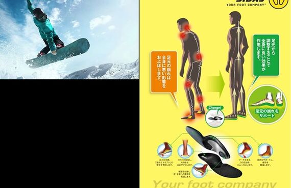 豊田　ザインパクト　スノーボードにインソール